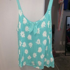 Light Blue flower Tank top